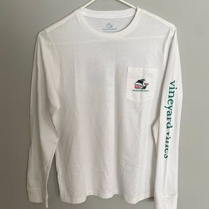 BRAND NEW Vineyard Vines White Pocket Long Sleeve, Size: Youth Large (16)
